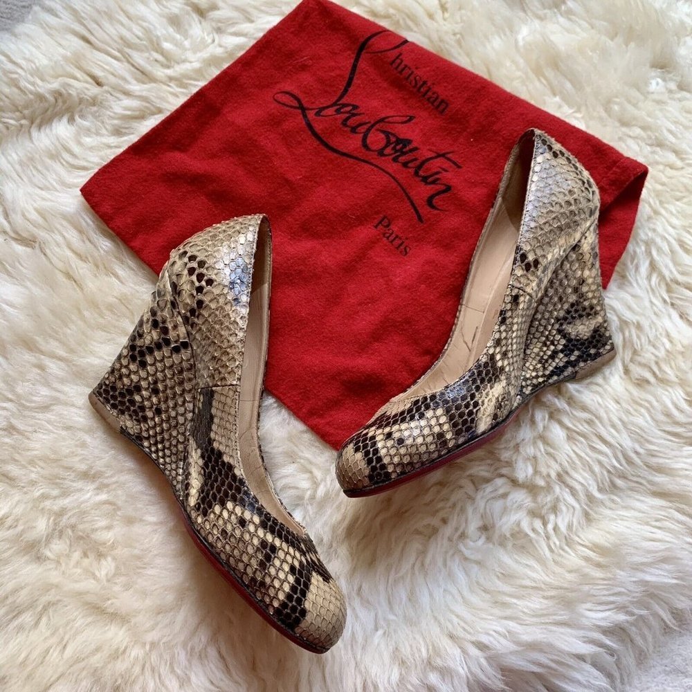 Christian Louboutin Authentic Python Leather Clas… - image 2